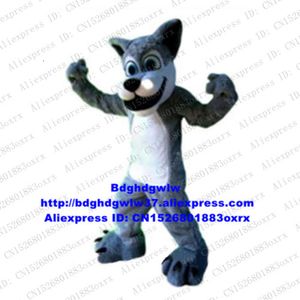 Maskottchenkostüme Timber Grey Wolf Husky Hund Maskottchenkostüm Erwachsene Zeichentrickfigur Outfit Anzug Öffnen und Schließen Urkomisch Lustig Zx1525