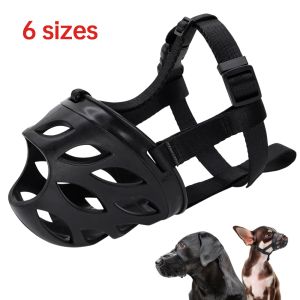 Muzzles Soft Silicone Pet Dog Muzzle Breathable Basket Muzzles Adjustable Mask for Small Medium Large Dogs Pitbull Stop Biting Barking