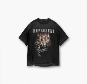 Men039s Magliette Vintage THE SPIRIT UNTAMED TSHIRT Uomo Donna 11 Quality Wash Leopard Graphic T Shirt Top Tee1898158