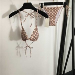 Kadın Bikini Tasarımcı Mayo Duygusallık Mayo Takımları Setler Rollodlu Ekose Baskı Delceup Halter Plaj Partisi Sütyen SummerTime Tasarımcıları Luxe Kadın Mayo