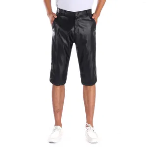 Men's Shorts 2024 Fashion Leather PU Travel And Leisure