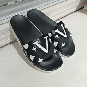 Designer slides mulheres chinelos flor flores impressão web sapatos pretos moda luxo sandálias de verão luxo 1v praia tênis