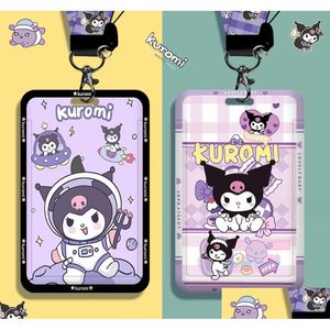 Animais de pelúcia dos desenhos animados Kawaii Cinnamoroll Kuromi Design Student Lanyard Mti Moda Drop Delivery Brinquedos Presentes Bichos de pelúcia Dhbbm