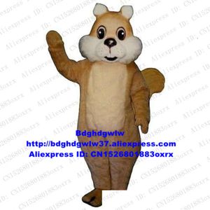 Maskottchen Kostüme braun langen Fell Eichhörnchen Maskottchen Kostüm Erwachsene Cartoon -Outfit -Anzug Expo Faira motexha Spoga Teion -Thema ZX1679