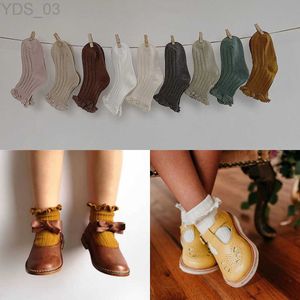 Kids Socks Baby Cotton Socks With Lace Ruffled Girls Ankle Socks Infant Floor Sock Cute Summer Socks For Children Girls Princess Sock YQ240314