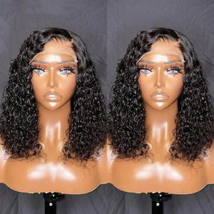 Curly Short Bob HD 13X6 Lace Frontal Human Hair Wigs Deep Water Wave 13X4 Lace Front Wig 5x5 Closure Glueless Ready To Go Wear