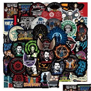 Car Stickers 50Pcs Classic Tv Show Supernatural Sticker Spn For Motorcycle Notebook Computer Diy Children Toy Guitar Refrigerator Drop Otihm