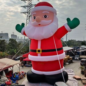 Free Ship Outdoor Activities 10mH (33ft) with blower Christmas advertising giant inflatable Santa Claus ground balloon for