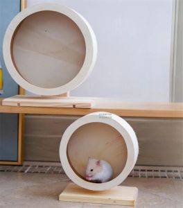 Wheels Wooden Hamster Running Wheel Training Silent Wheel Cage Accessories Toy Small Animals Exercise Hamster Sports Running