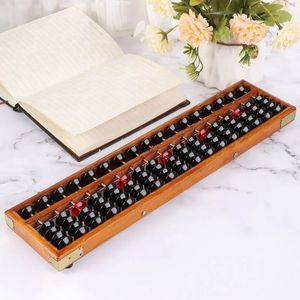 17 Digits Wooden Soroban Standard Abacus Chinese Calculator Counting Math Learning Tool Beginners 240227