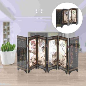 Dividers Decorative Screen Ornaments Folding Panel The Fence Room Divider Wall Wooden Small