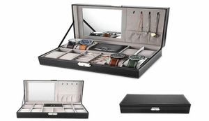 8 Slot Watch Box PU Leather Box Jewelry Case Storage Organizer Space Saving5302706