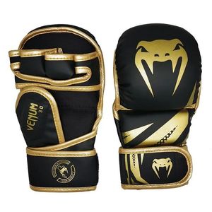 Luva de boxe profissional espessada pu mma meio dedo combate luvas de treinamento sanda acessórios muay thai 240112 dro dhoyv