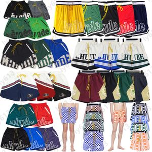 RHUDE Designer Shorts Sommer Herren Schwimm Europa und Amerika Fashion Beach Hosen Klassische Buchstaben Muster Print Lose Freizeit Urlaub Rhude Man Short