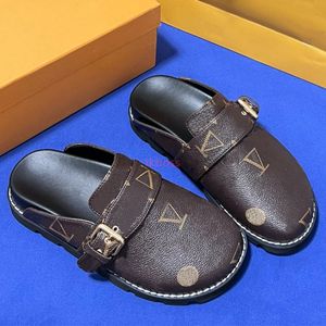 Mysiga komfort tofflor Sandaler Designer tofflor Luxury Leather Slipper Men Women Bom Dia Comfort Slippers Flat Sole Designer Sandaler Casual Beach Slides Storlek 36-44