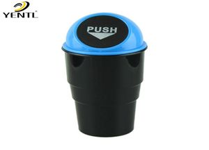 Yentl Trash Can Garbage Dust Case Holder Bin Basket Carstyling Auto Office Waste soptunna Garbage Trash Can Portable8002414