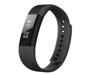 Bransoletka fitness ID 115 inteligentna bransoletka wibrująca budzik Smart Band fitness zegarek Smartband dla Xiaomi PK Fitbits1938405