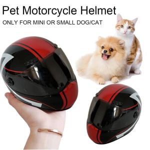 Albums Casco da motociclista per piccoli animali domestici Mini caschi per cuccioli di cane e gatto, casco da moto integrale per protezione della testa esterna Cappello rigido per animali domestici Nuovo