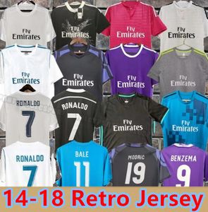 Finaller Real Madrids Retro Futbol Formaları Futbol Guti Ramos Seedorf Carlos Ronaldo Zidane Beckham Raul Vintage Figo Kit 14 15 16 17 18 BALE