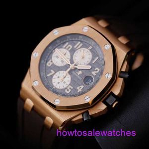 AP Наручные часы Необычные часы Royal Oak Offshore 26470OR Elephant Grey Мужские часы Розовое золото 18 карат Автоматические механические швейцарские часы Роскошный калибр 42 мм