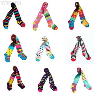 Barnstrumpor 2-12 år Spring Autumn Children Rands Tights Baby Girl Pantyhose Cotton Sticked Kids Stocking Baby Cute Tights YQ240314