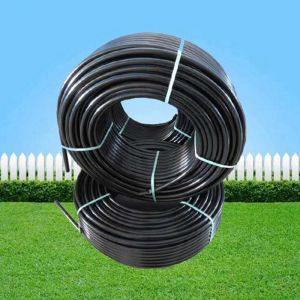 Carretéis 50/100m tubo de água de irrigação de jardim 16mm preto pe mangueira de rega macia micro tubo de irrigação por gotejamento ajustável carretel de tubulação de plantas