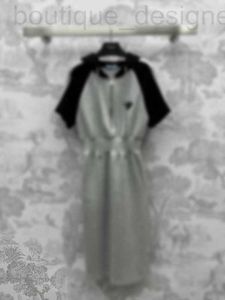 Basic & Casual Dresses designer brand Spring/summer New Sports and Versatile Short Sleeved Mid Length Hooded Hoodie Dress 58G2