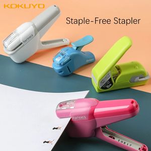 1 peça KOKUYO Harinacs StapleFree Grampeador Grande Tipo de Imprensa Criativa Alicate de Gravação Papelaria de Escritório Seguro Fácil de Usar 240314