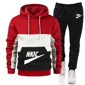 Mens Sports Tracksuit Logo Drukuj z kapturem bawełniany bawełniany setki potu płaszcze bluza man swobodny spodnie bieganie kobiet