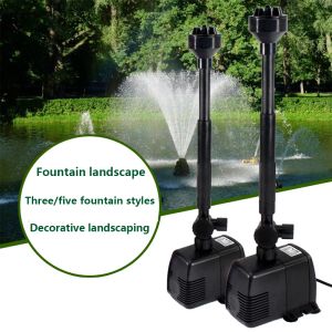 Pumpar 220V Aquarium Fountain Pump Garden Pond Fountain Maker Oxygen Circulation Submersible Sunsun Aquarium Water Pump för damm 3 -läge