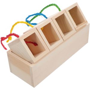 Toys Wooden Bunny Hamster Foraging Toy Toys Small Treats Food Hiding Puzzle Funny Cage Plaything Pets Feeder