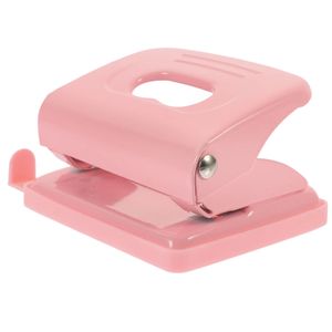 Rose Gold Stapler Puncher Paper Tool Scrapbook Binder Mini Hole Office Plastic Adjustable Accessory Student Embossing 240314