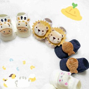 Kids Socks New Cotton Baby Rubber Anti-Slip Socks New Born Baby Girl Boy Infant Indoor Sock Baby Cartoon Doll Socks for 0-3Y Kids Newborn S YQ240314