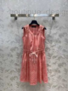 Abiti casual di base del marchio di design Industria pesante Stir Fried Color Rendering Craft Old Flower Dress RJKY