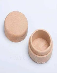 Beech Wood Jewelry Boxes Small Round Storage Box Retro Vintage Ring Boxfor Wedding Natural Wooden Jewelrys Case Organizer Containe7000087