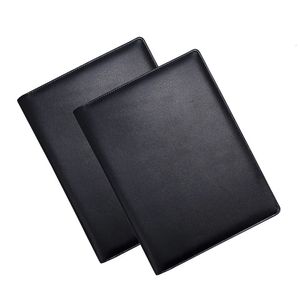 A4 couro real negócios padfolio pasta para documentos organizadores de mesa conferência clipboard titular acessórios de escritório 240314