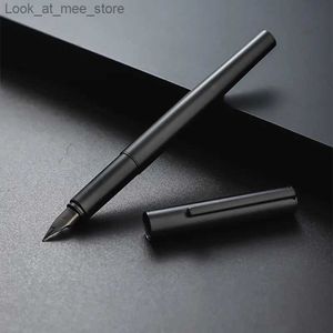 Фонтановые ручки фонтан ручки роскошные качество Jinhao 35 Black Colors Business Office Fountain Pen Студенческие школьные канцелярские товары Поставки чернила каллиграфия ручка Q240314