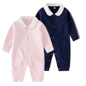 Fashion Baby Rompers Toddler Girls Boy Long Sleeve Cotton Clothes Letter Print Newborn Infant Jumpsuit Designer kids Baby Pajamas Outfit