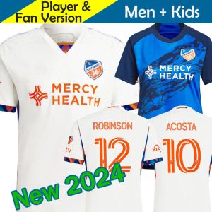 Футболка Cincinnati MLS Fcsoccer 2023 2024 Kids Kit Man Mor League 23/24 Футболка Home Blue Away White BOUPENDZA ACOSTA ROBINSON MIAZGA BARREAL Вратарь