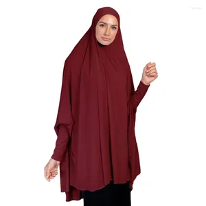 Этническая одежда Мусульманские женщины Молитвенный хиджаб Химар Рамадан Исламская паранджа Никаб Арабский длинный шарф Ид Скромный головной платок Накладной никаб Кафтан