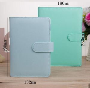 Artificial Leather Cover Notepads Looseleaf Notebooks Paperless File Folder Organizer Macaron A6 Notebook Binder Notepad Supplies1136100