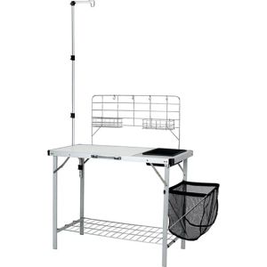 Mobiliário Tabela de acampamento Armazenamento portátil Tabela de churrasco de piquenique de piquenique Campamento Tabela dobrável 39 l em x 19,7 w em x 76 h em