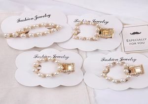 Crystal Pearl Hair Clips Metal Elegancki barrette Pins Bobby Pins Stylowanie narzędzie narzędziem narzędzi dla kobiet6680436