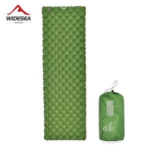 Furnishings Widesea Camping Single Iatable Mattress Outdoor Sleeping Pad Bed Ultralight Beach Air Mat Folding Tent Travel Cushion