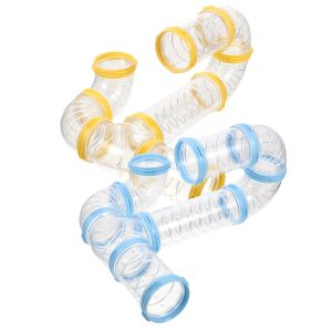 Burar 2 Set Hamster Tube Kit Toy Pipe Diy Connector Guinea Accessories Cage Pet Supplies Plast Sweat Suit