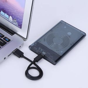 2.5inch External Hard Drive Case USB3.0 To Type-C 8TB SSD HDD Disk Box Transparent Plug And Play For Notebook Computer