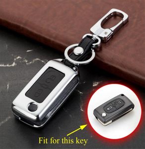 Metallic Remote Key Case Bag Holder Fob Shell Chain Protector Cover Fit For Peugeot 207 308 407 307 20072013 Accessories 2 Button5054093