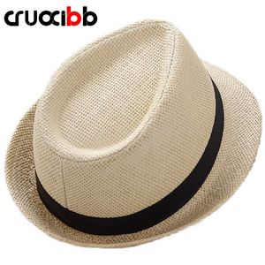 2017 Fashion Unisex Sun Hat Men Bone Lats Słomka Hat Beach UV Protection Tata Cap Chapeau Panama Women265U