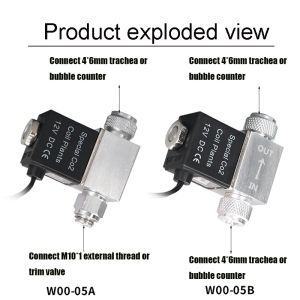 Aquariums ZRDR Aquarium CO2 Solenoidventil CO2 Regulatorgenerator System Kontroll Fisk Tank CO2 Utrustning AC100240V CO2 Solenoidventil