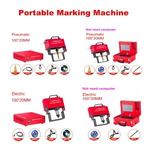 100x20mm Metal Marking Machine Portable Electric Pneumatic Marking Machine For Metal Parts Namnplatta med/utan pekskärm